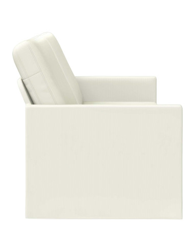 Divano a 3 posti Crema 190 x 81 x 82 cm Tessuto in Cords