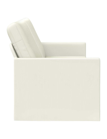 Divano a 3 posti Crema 190 x 81 x 82 cm Tessuto in Cords