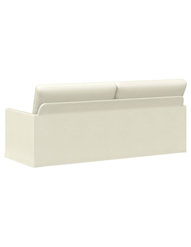 Divano a 3 posti Crema 190 x 81 x 82 cm Tessuto in Cords