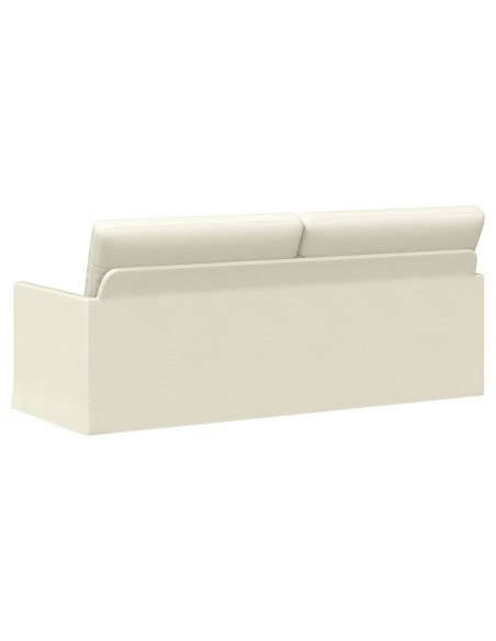 Divano a 3 posti Crema 190 x 81 x 82 cm Tessuto in Cords