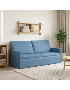 Divano a 3 posti Blu 190 x 81 x 82 cm Tessuto in Cords