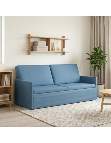 Divano a 3 posti Blu 190 x 81 x 82 cm Tessuto in Cords