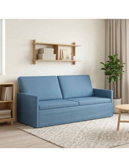 Divano a 3 posti Blu 190 x 81 x 82 cm Tessuto in Cords