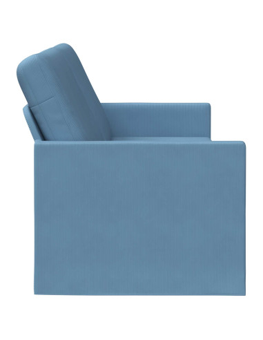 Divano a 3 posti Blu 190 x 81 x 82 cm Tessuto in Cords
