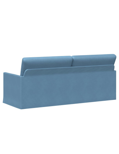 Divano a 3 posti Blu 190 x 81 x 82 cm Tessuto in Cords