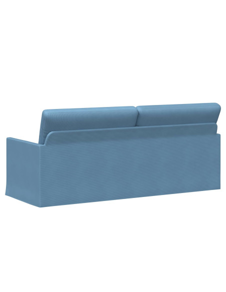 Divano a 3 posti Blu 190 x 81 x 82 cm Tessuto in Cords