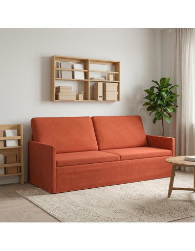 Divano a 3 posti Rosso Arancio 190 x 81 x 82 cm
