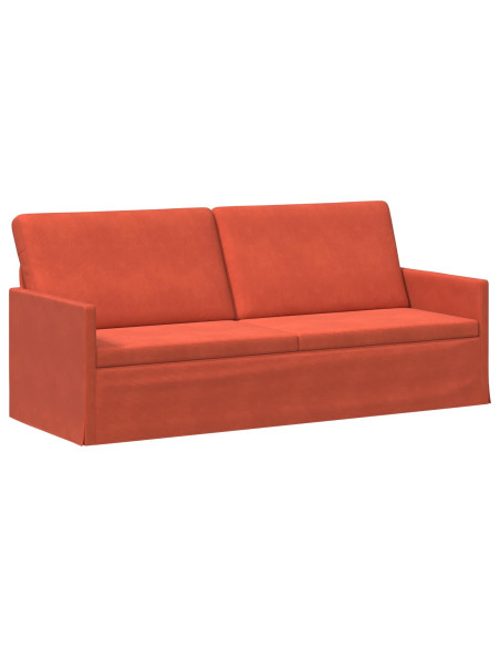 Divano a 3 posti Rosso Arancio 190 x 81 x 82 cm