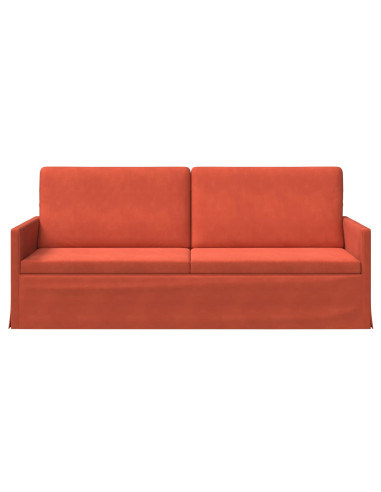 Divano a 3 posti Rosso Arancio 190 x 81 x 82 cm