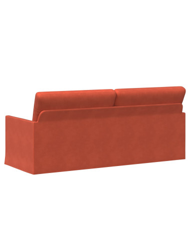 Divano a 3 posti Rosso Arancio 190 x 81 x 82 cm