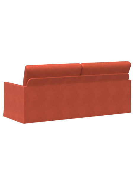 Divano a 3 posti Rosso Arancio 190 x 81 x 82 cm