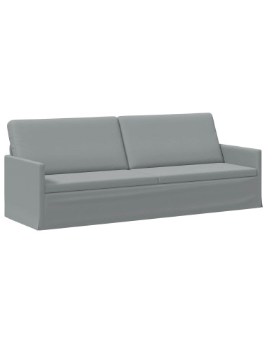 Divano a 3 posti Grigio Chiaro 220 x 81 x 82 cm Tessuto
