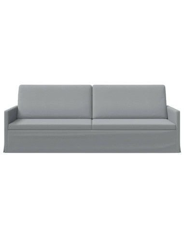 Divano a 3 posti Grigio Chiaro 220 x 81 x 82 cm Tessuto