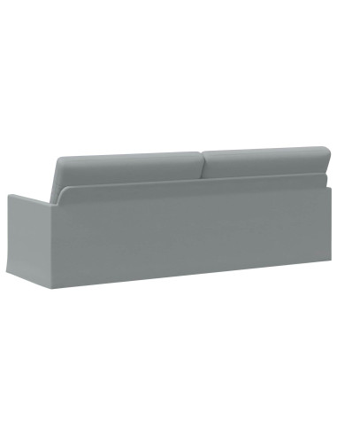 Divano a 3 posti Grigio Chiaro 220 x 81 x 82 cm Tessuto