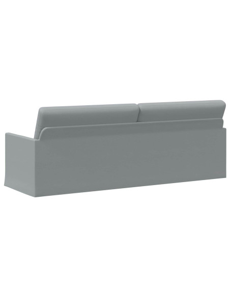 Divano a 3 posti Grigio Chiaro 220 x 81 x 82 cm Tessuto