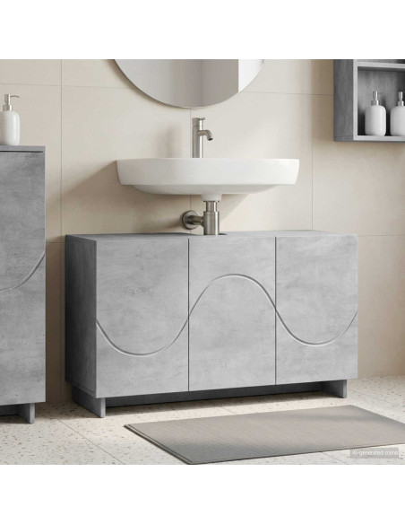 Mobile da bagno Grigio Cemento 101 x 41 x 58 cm
