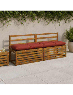 Cuscini per Panchina a 2 Pezzi VIANEN 100% Poliestere Rosso