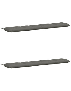 Cuscini per Panchina a 2 Pezzi VIANEN 100% Poliestere Grigio 2