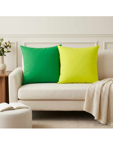 Cuscino con cuscino HEERLEN 2 pz Verde brillante. Poliestere