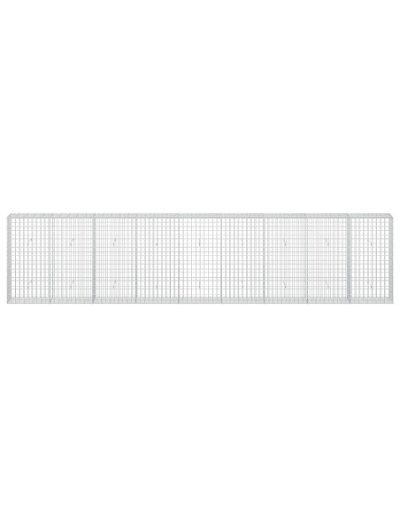 Gabione con Filo da 3,5 mm e Rete da 5x10 cm 450x30x100 cm
