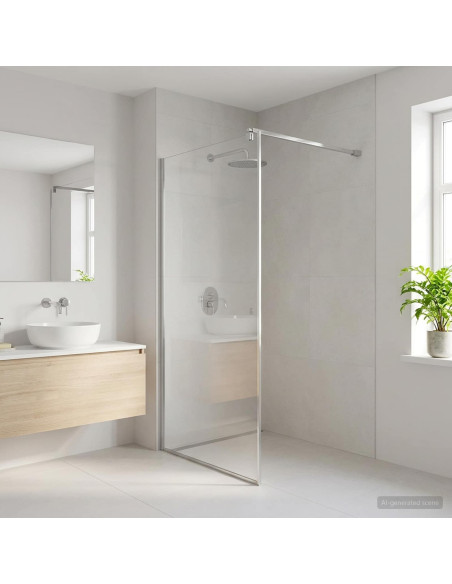 Barra stabilizzatrice doccia 70-120 cm per vetro 6/8 mm Cromato