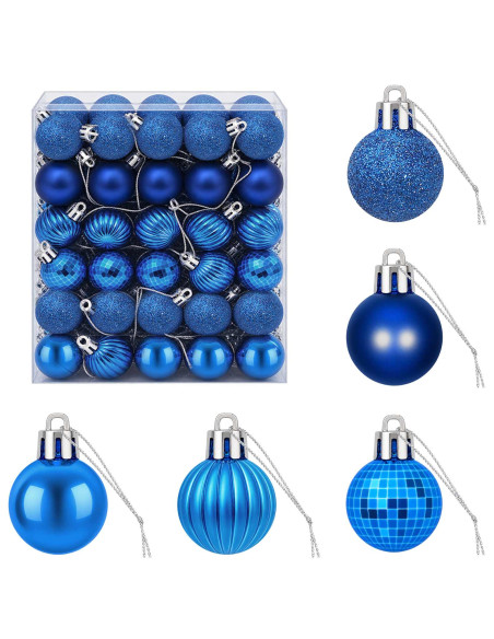 Set di Palline di Natale 150 pz Blu 3 cm Polistirolo