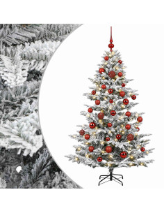Albero di Natale artificiale con palline 150 cm 150 LED 2