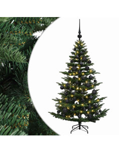 Albero di Natale artificiale con palline 120 cm 150 LED 2
