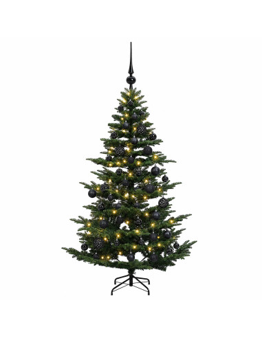 Albero di Natale artificiale con palline 120 cm 150 LED