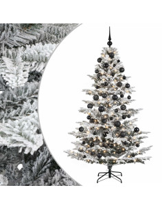 Albero di Natale artificiale con palline 210 cm 300 LED 2