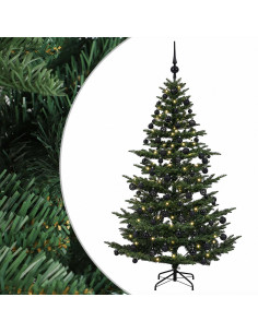 Albero di Natale artificiale con palline 180 cm 300 LED 2