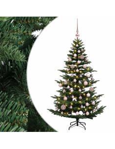 Albero di Natale artificiale con palline 120 cm 150 LED 2