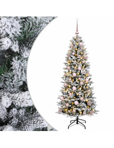 Albero di Natale artificiale con palline 120 cm 150 LED 2