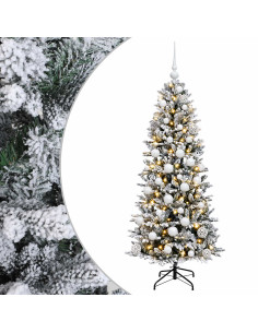 Albero di Natale artificiale con palline 120 cm 150 LED 2