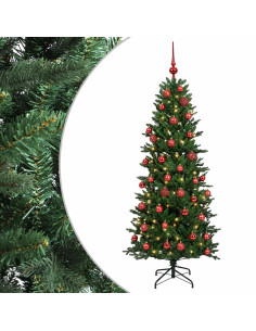 Albero di Natale artificiale con palline 120 cm 150 LED 2