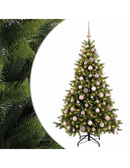 Albero di Natale artificiale con palline 240 cm 300 LED