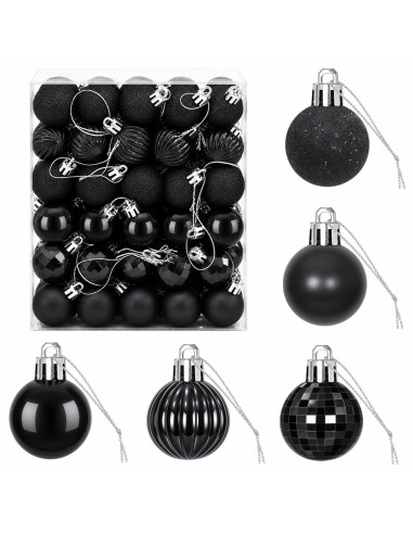 Set di Palline di Natale 150 pz Nero 3 cm Polistirolo