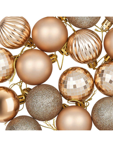 Set di Palline di Natale 100 pz Oro rosa 4 cm Polistirolo