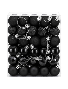 Set di Palline di Natale 150 pz Nero 3 cm Polistirolo 2
