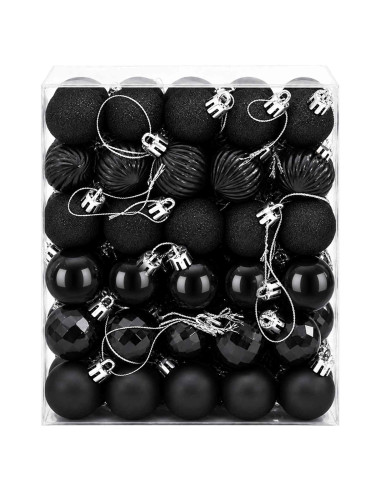 Set di Palline di Natale 150 pz Nero 3 cm Polistirolo