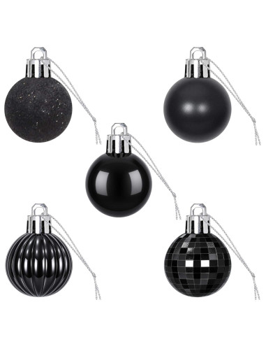 Set di Palline di Natale 150 pz Nero 3 cm Polistirolo