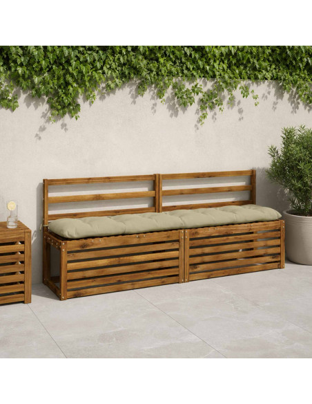 Cuscini per Panchina VIANEN 2 pz 100% Poliestere Verde chiaro
