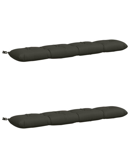 Cuscini per Panchina VIANEN 2 pz 100% Poliestere Antracite