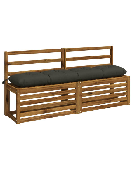 Cuscini per Panchina VIANEN 2 pz 100% Poliestere Antracite