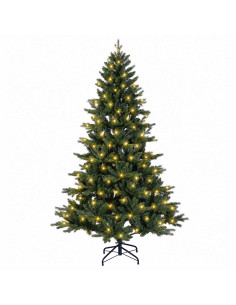 Albero di Natale Artificiale con Rami Pieghevoli 180 cm 300 LED 2