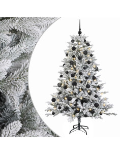 Albero di Natale artificiale con palline 150 cm 150 LED 2