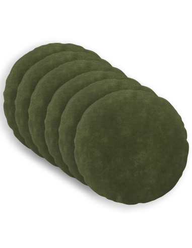 Cuscino con cuscino HEERLEN 6 pz Verde Fleece in microfibra