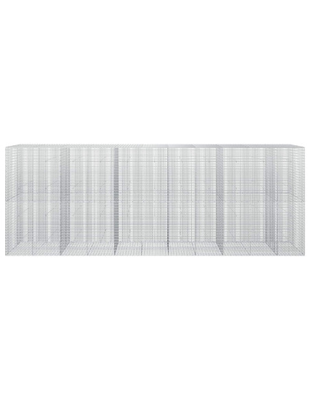 Gabione con filo da 3,5 mm e rete da 5x2,5 cm 550x30x200 cm