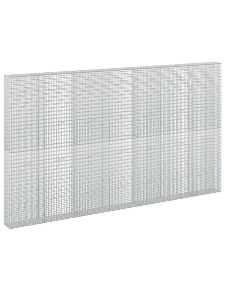 Gabione con filo da 3,5 mm e rete da 5x2,5 cm 350x20x200 cm