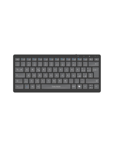 VULTECH TASTIERA MINI, SLIM, WIRELESS E BLUETOOTH, TASTI LOW PROFILE A FORBICE, BATTERIA INTEGRATA R